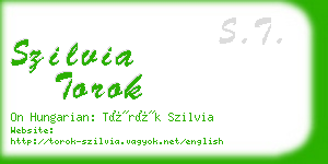 szilvia torok business card